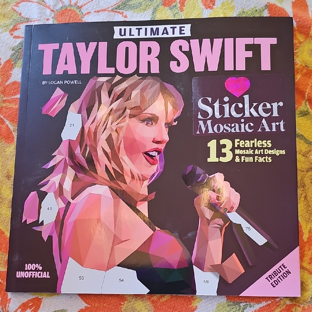 Ultimate Taylor Swift Sticker Mosaic Art Book - Pink Cover